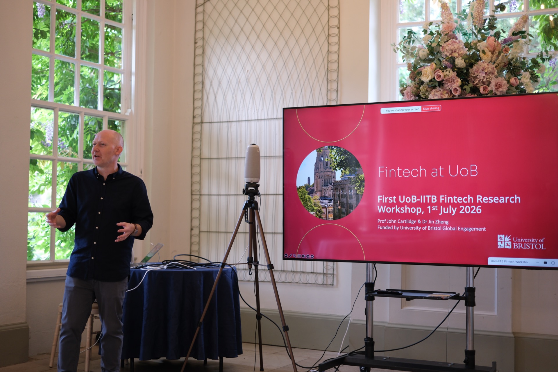 Prof John Cartlidge giving a presentation