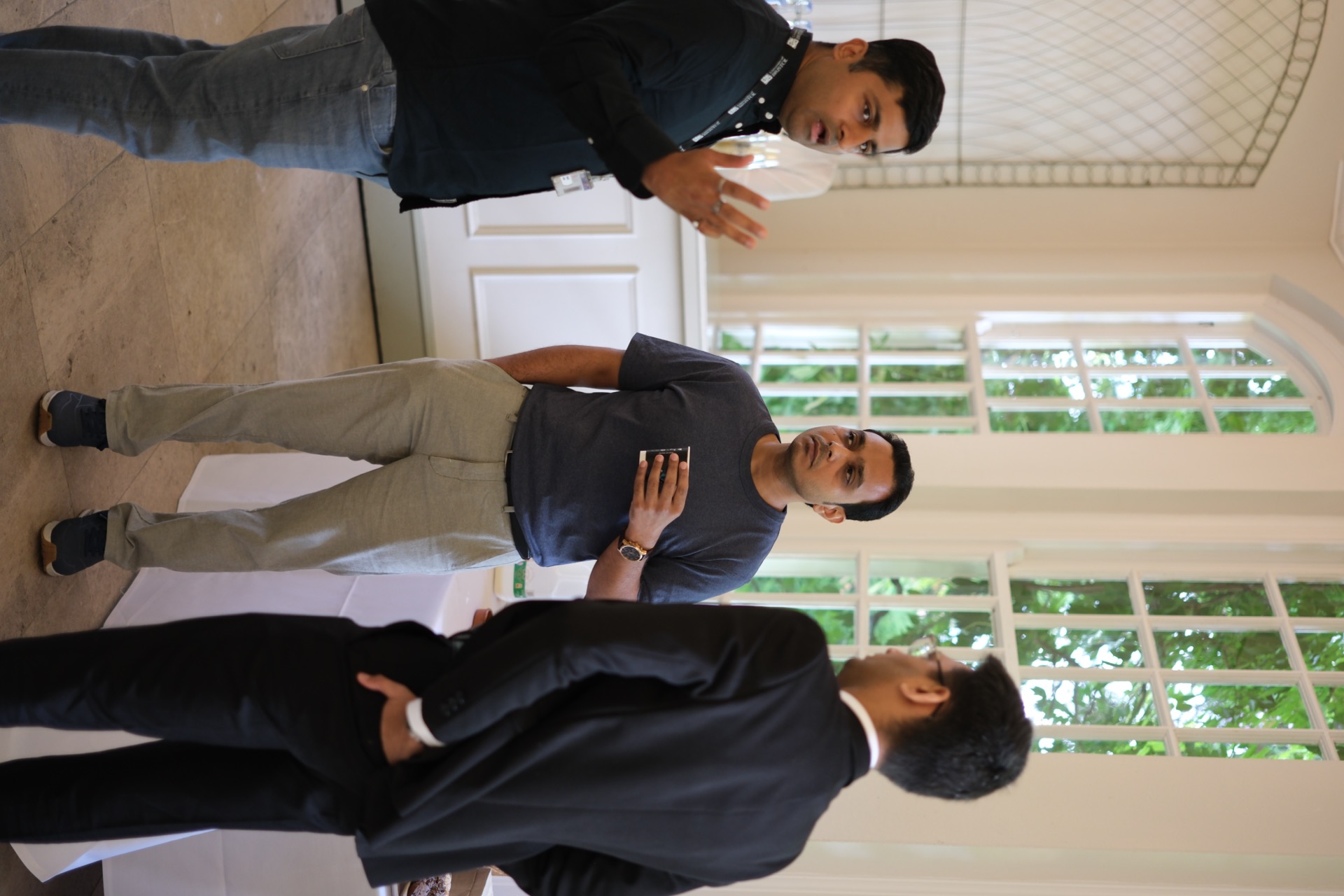 Workshop participants discussing research