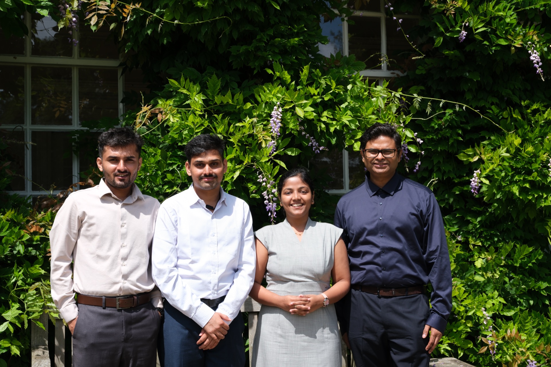 Members of the IIT Bombay delegation in the Goldney Hall garden
